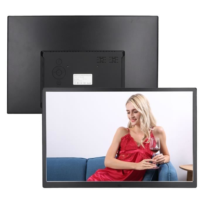 Cadre Photo Numérique 12 Pouces HD 32Go - Télécommandé, Grand Écran, Idéal Pour Souvenirs Famille (Blanc)