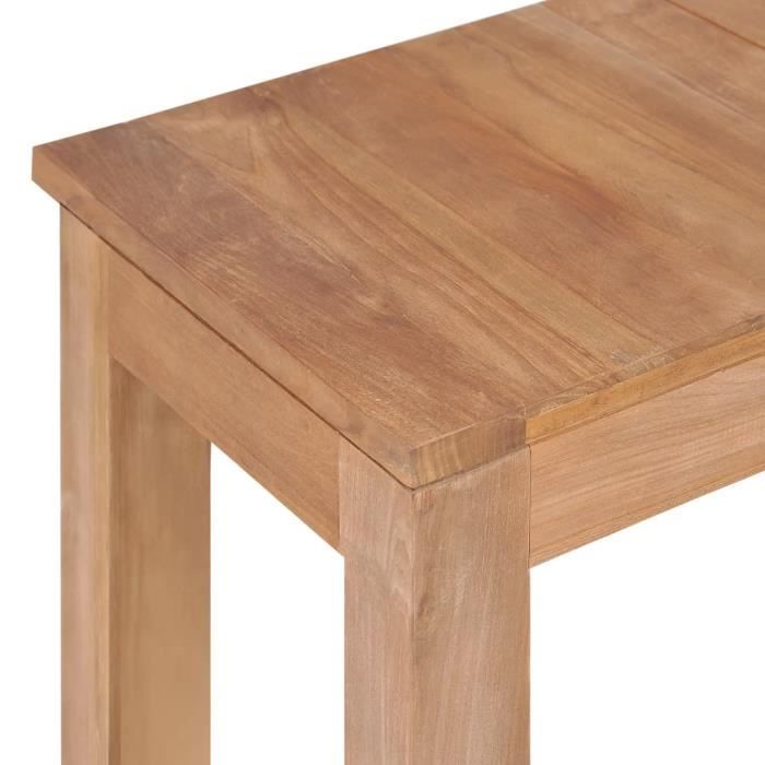 table console en bois de teck massif - wxs - 110 x 35 x 76 cm