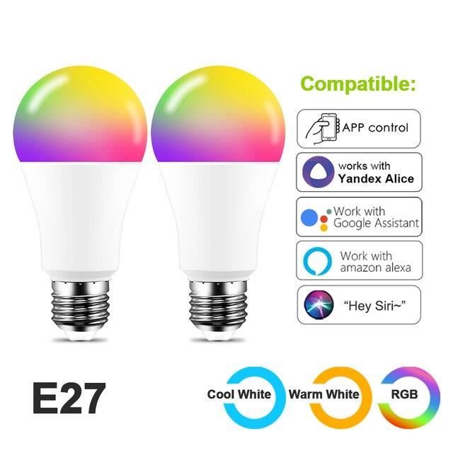 Ampoule,Light Bulb x 2 Pcs220VAmpoule Led intelligente WIFI, E27