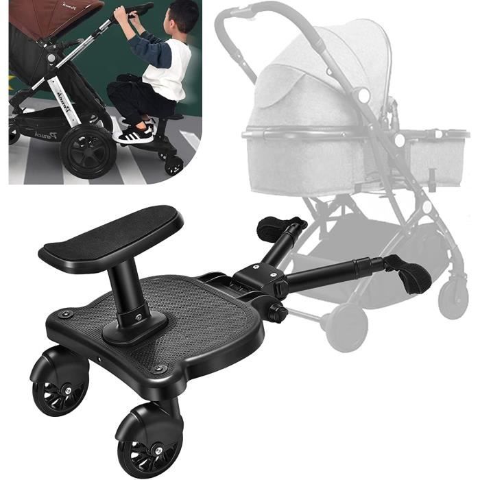 Planche de poussette - Buggy board avec Siège pour Enfants de 2 à 6 ans (25  kg), Compatible avec Toutes Les Poussettes - Cdiscount Puériculture & Eveil  bébé
