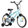 Chez JILL® Vélo 16" pour enfants 16 pouces Noir et bleu FR4448-1