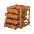 Rangement 4 tiroirs en bois - légumier & fruitier-1
