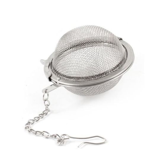 Passoire à Thé En Acier Inoxydable - Boule Avec Manche Long - Pour Thé En Vrac Et épices - Compatible Lave-vaisselle