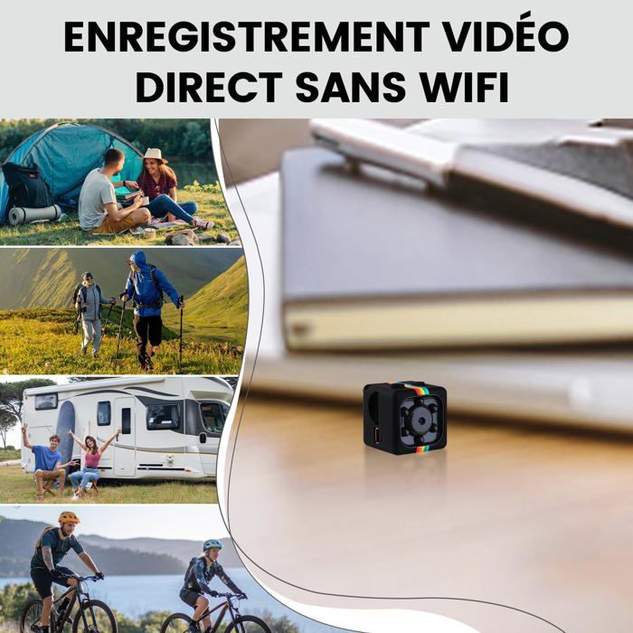 Bextgoo Mini Caméra Espion 1080P Sans Internet - Carte Mémoire 64Go Incluse, Vision Nocturne, Détection De Mouvement, Idéale Pour Voiture Et Maison