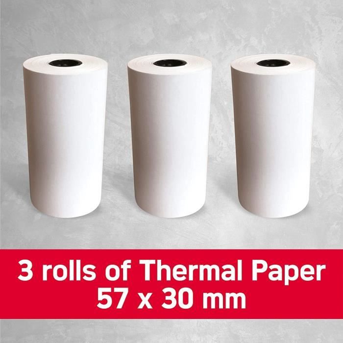 Rouleau papier thermique imprimante photo 57x30 - Cdiscount