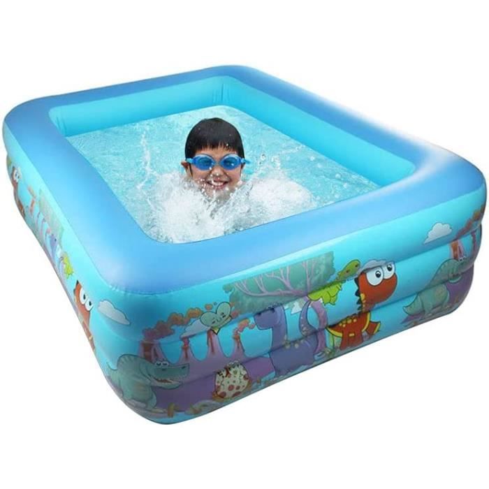 DSJ Piscine Au-Dessus Du Sol Piscine Gonflable Rectangulaire Piscine Avec Pompe à Air Puille