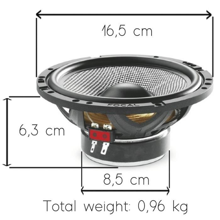 Haut-parleur Milieu De Gamme (midwoofer) Focal Access 80mm - 80W RMS - Pour Voiture
