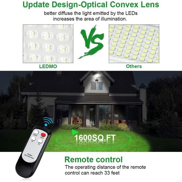 Gefolly SL-5500W Solaire Exterieur Lampadaire-550000LM Lumière Solaire Avec Télécommande, 3000K