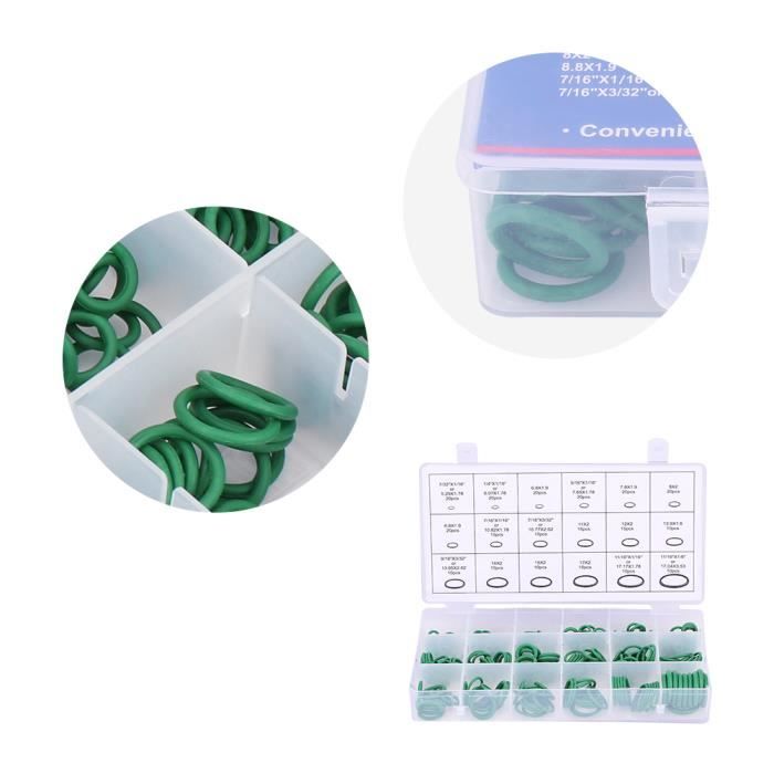 270pcs Car Air Conditioning O Ring Set 18 Sizes AC Seal Kit Auto Repair