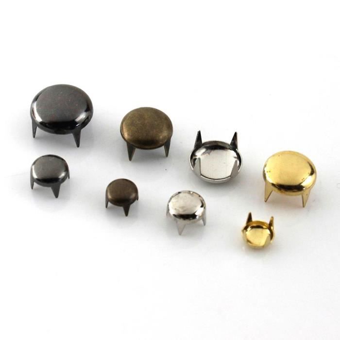 Clous Rivets Ronds à 4 Griffes – Ø 8 Mm – Argent – Marque Graine Créative – Neuf