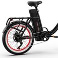 Vélo Électrique - ONESPORT OT16 Nouveau - Poutre Incurvée Pliable à Faible Envergure - 48V 250W 15.6Ah - Pneu 20*3.0 - Noir Rouge-2