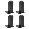 4pcs Pieds Réglables en Alliage d'Aluminium Support de Pieds de Canapé Lit bricolage meuble Pieds de meuble carré 120mm - Noir-2