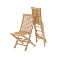 Salon de jardin - 6 personnes - KAJANG - Concept Usine - Teck massif - Table Rectangle -  4 chaises + 2 fauteuils - Marron-2