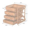 Rangement 4 tiroirs en bois - légumier & fruitier-2