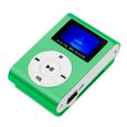 OCIODUAL Lecteur de Musique Numérique MP3 en Métal Mini USB Vert Supporte Carte SD jusqu'à 32Go avec Écran LCD-2