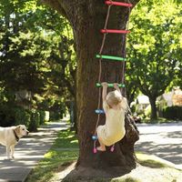 Échelle De Corde Pour Enfants 1,8 M – Corde Escalade Plastique/Nylon – Balançoire, Cabane Arbre, Aire De Jeux Extérieure