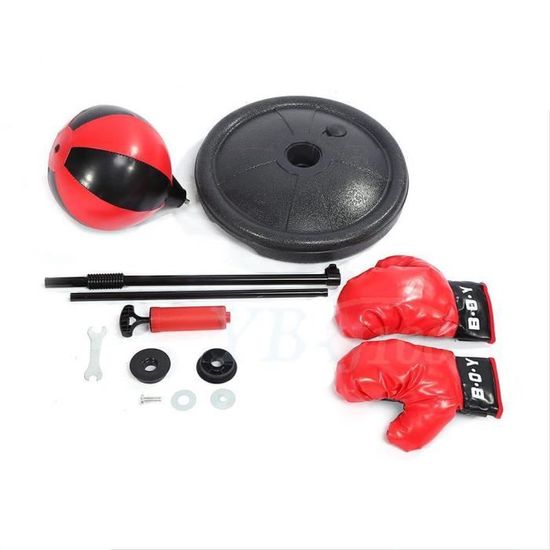 Punchingball Enfant MT MALATEC - Avec Gants Et Pompe - Réglable 70-104cm - Pour Initiation Boxe