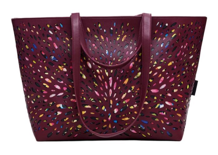 Desigual Sac shopper rouge vin multicolore pour femme Blackwell