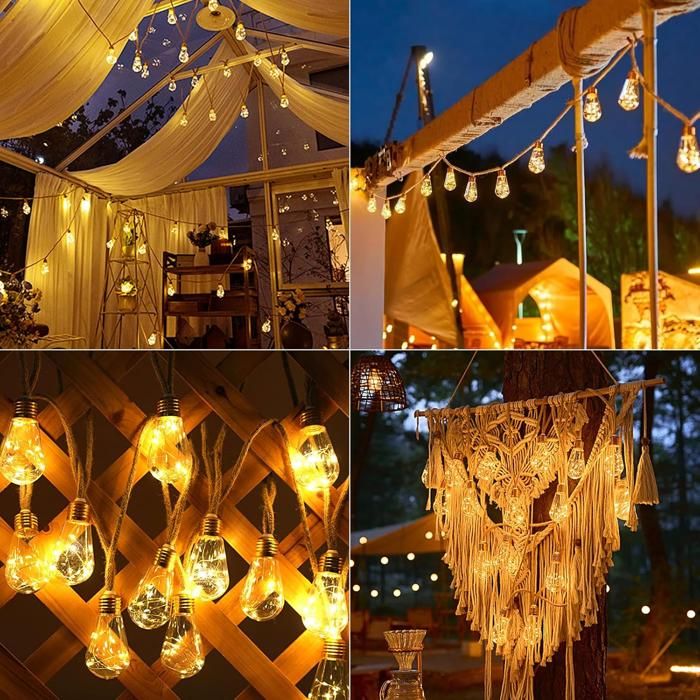 Guirlande Lumineuse Solaire 22m - 150 LED Blanc Chaud - IP65 étanche - 8 Modes - Idéale Jardin, Terrasse, Fêtes - 10