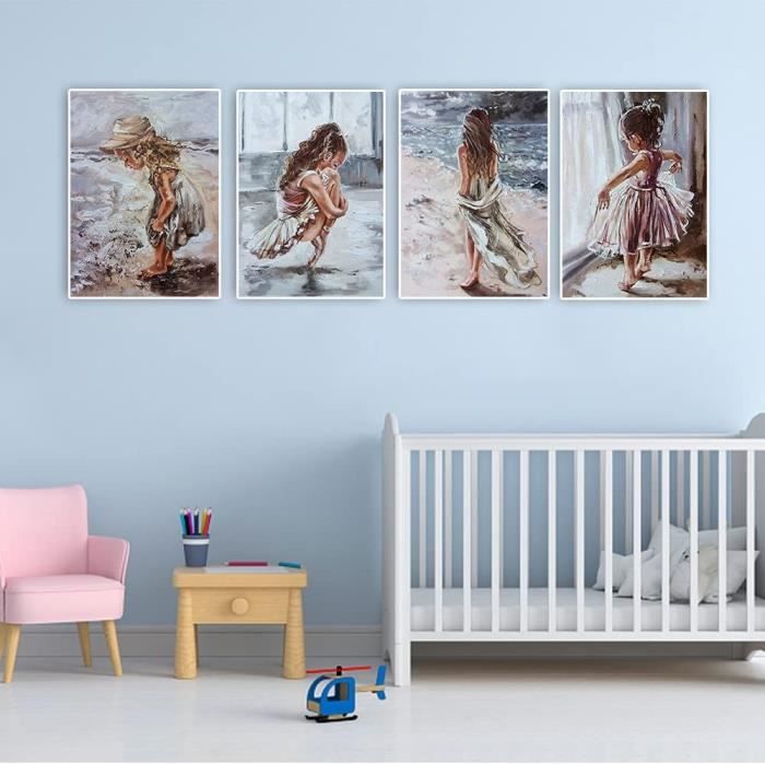 5D DIY Diamond Painting Kits,Fille de danseuse de ballet Broderie Diamant Kit Peinture Diamant Kits Complet Cristal Strass Point de Croix Artisanat Salon Chambre Décoration Murale (40x50cm/16x20in