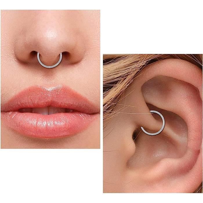 Anneau Septum Vankula - Acier Chirurgical 16G 8mm - CZ - Clicker