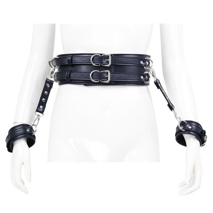 GERRIT Harnais Punk Cuir Femme – Jarretière Cuisse Lingerie Sexy Rouge – Accessoire Fetish Carnaval, Soirée – Style Vague Cage
