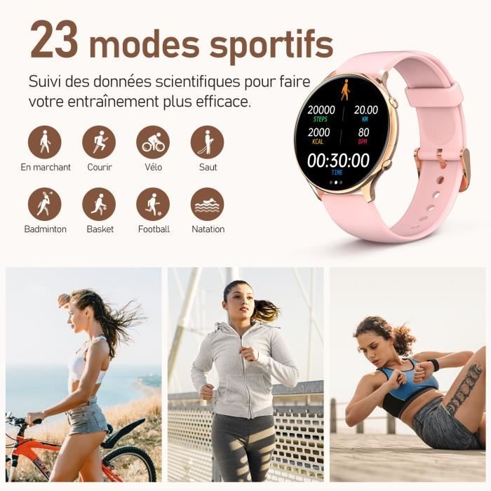 Montre Connectée Homme Femmes BIOALIEN Ares Bluetooth 5.0 Sport Smartwatch  Étanche pour iPhone Samsung Huawei Xiaomi Android - Noir - Cdiscount  Téléphonie