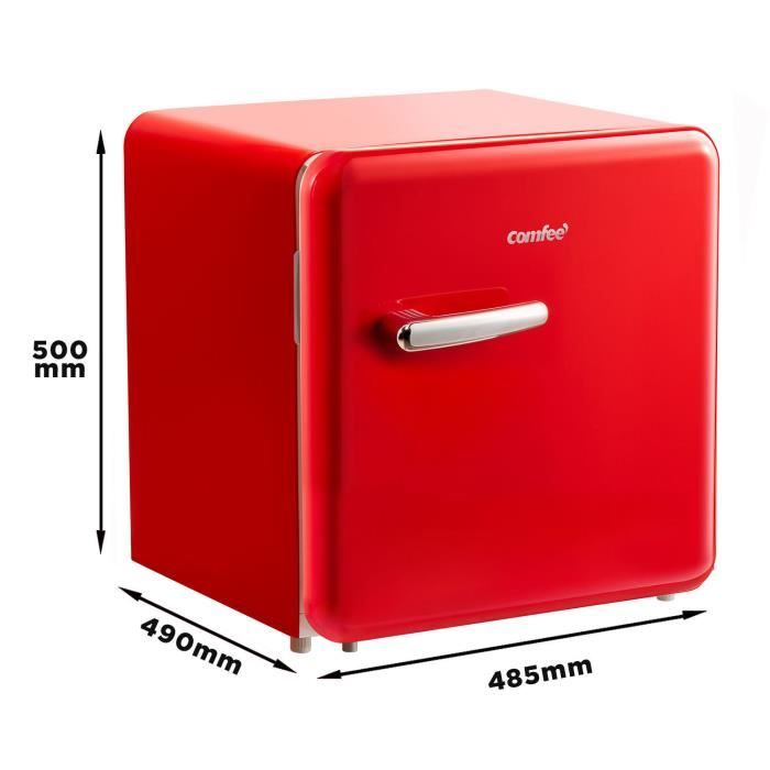 Comfee RCD50RE1RT(E) Mini Réfrigérateur Rétro 47L L48.5 x H50 x
