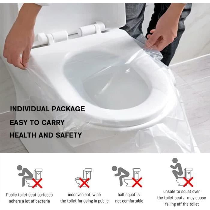 Generic Pack de 50 Housses Protège Siège Toilette Jetable