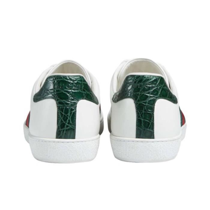 Basket Guccis Femme Homme Chaussure Sneakers Blanche Sportswear