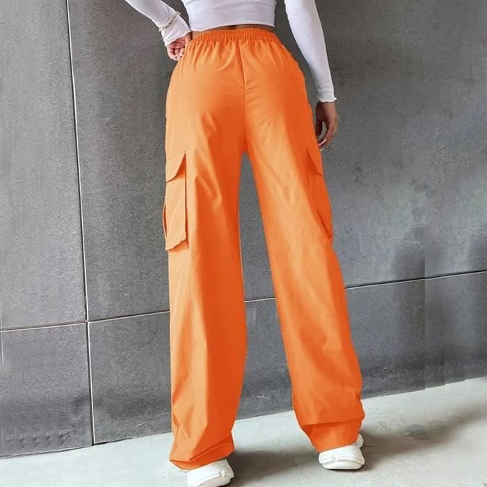 Pantalon cargo femme hotsell orange