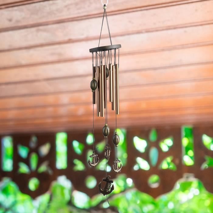 Carillons éoliens en métal SHIPENOPHY - Tube métallique en alliage de  cuivre - Décoration pour jardin et maison