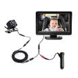 Caméra de surveillance de voiture pour bébé, Vision nocturne infrarouge à 8LED, Installation facile, écran d'-3