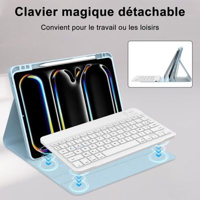 Coque Clavier Pour IPad Pro 11'' (M4) 2024,AZERTY Français Clavier-Étu