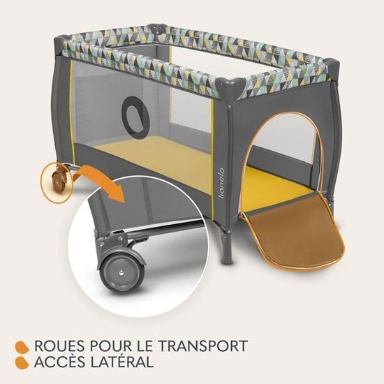 Lionelo Lit Parapluie Bebe Sven Plus Pliable Table A Langer Moustiquaire Et Accessoires Jaune Cdiscount Puericulture Eveil Bebe