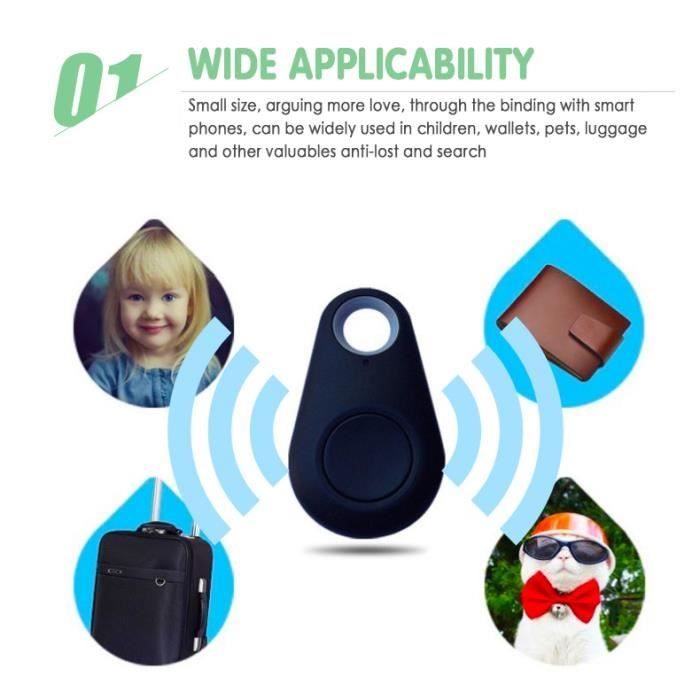 Lot de 4 Traqueur Bluetooth, Mini Traceur GPS pour Enfants - Mini