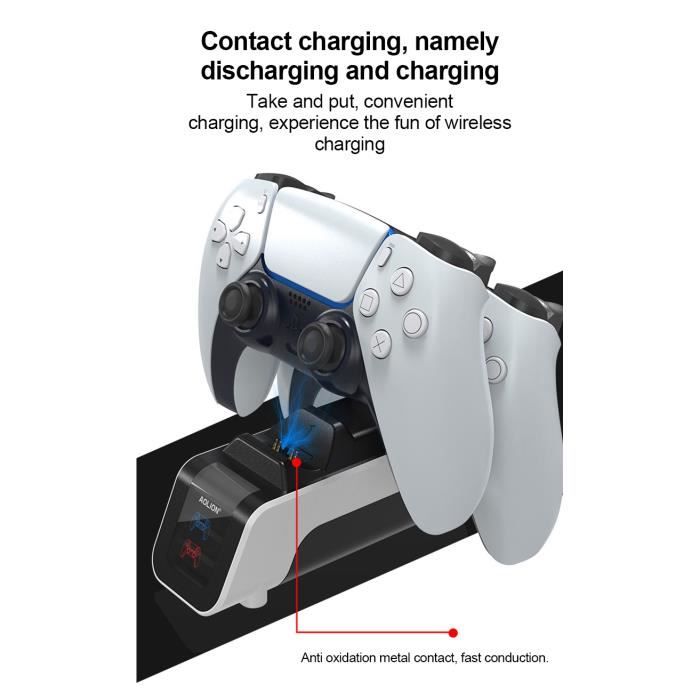 Station de charge pour manette PS5 DualSense - Station de charge rapide  compatible avec Sony Playstation 5, avec indicateur LED - Cdiscount