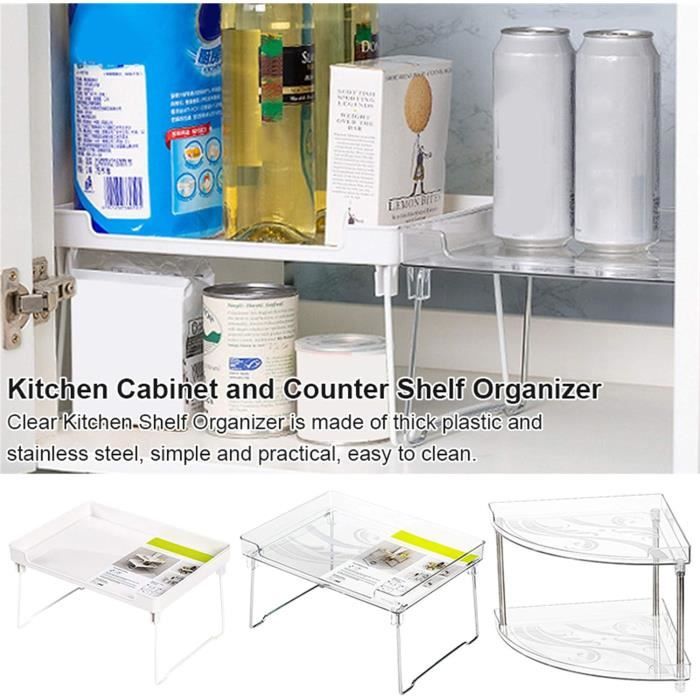 Hikinlichi Lot de 2 étagères à assiettes / égouttoir - Organisateur de  rangement pour armoires de cuisine : : Fournitures de bureau