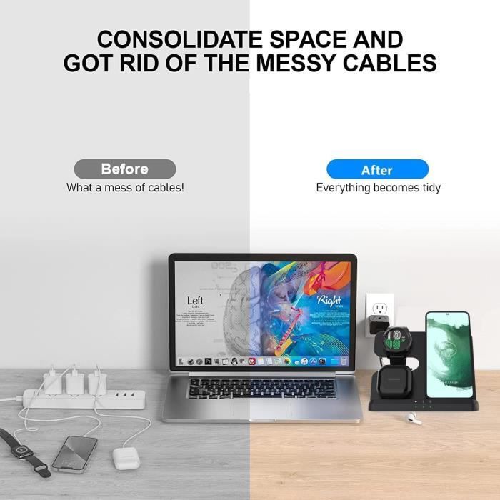 Chargeur Induction Samsung, Chargeur Sans Fil 15w Universel Qi Portable  Rapide Charger Pour Samsung S22 Ultra/s21/galaxy Z Fold 3/flip 3,galaxy Wat