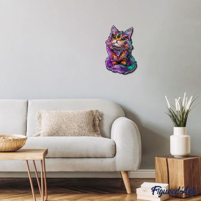 Puzzle en Bois avec Motif de Chat pour Adultes, 135 Pièces, Animaux Uniques Mignon pour les Amoureux des Chats, Maison, Halloween, Noël Puzzle en Bois avec Motif de Chat pour Adultes, 135 Pièces, Animaux Uniques Mignon pour les Amoureux des Chats, Maison, Halloween, Noël