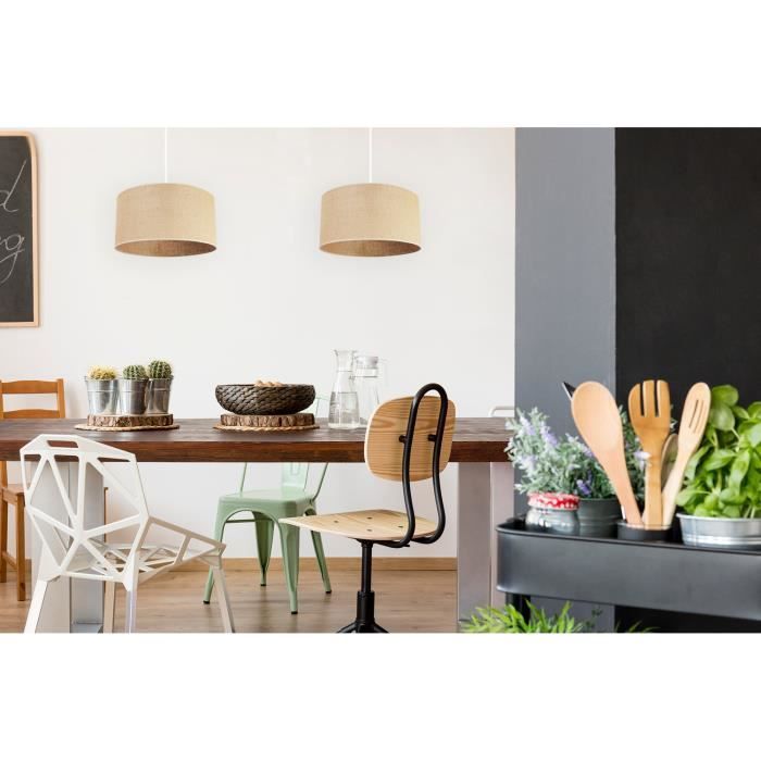 Light-Home Juta Abat Jour Suspension Luminaire Lustre - E27 - Classique ...