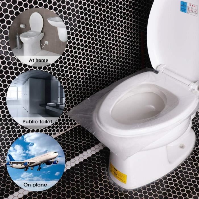 MAIYADUO 60 Pièces Protection Cuvette Toilette Jetable, Protège Cuvette WC  Jetable, Housse de Siege de Toilette WC Jetable, Emballage Individuel pour  Toilettes Publiques : : Commerce, Industrie et Science