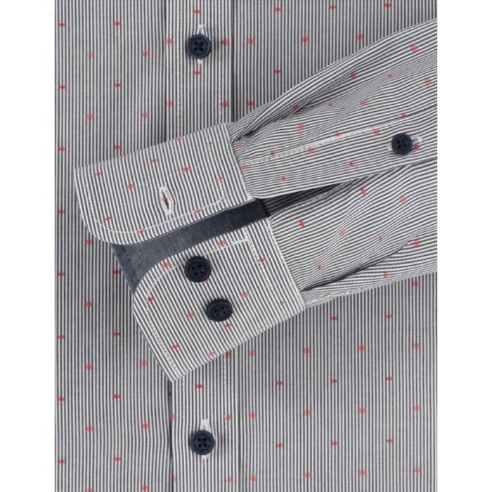 Chemise grise imprim e grande taille homme Casa Moda Gris clair