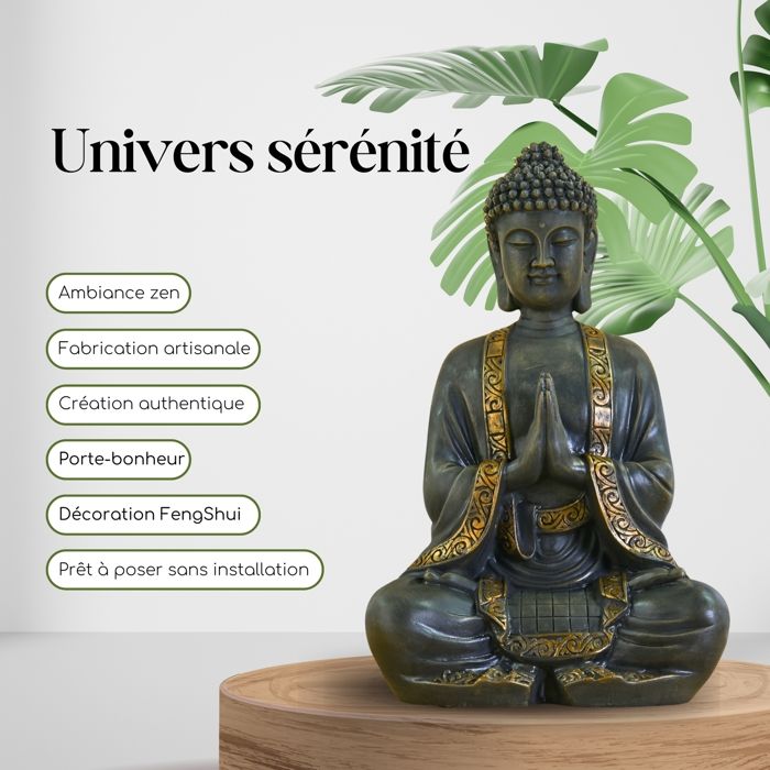 Statuette Bouddha Vide-poche Zen - Décoration Feng Shui, Idéale Pour Ambiance Calme Et Relaxation