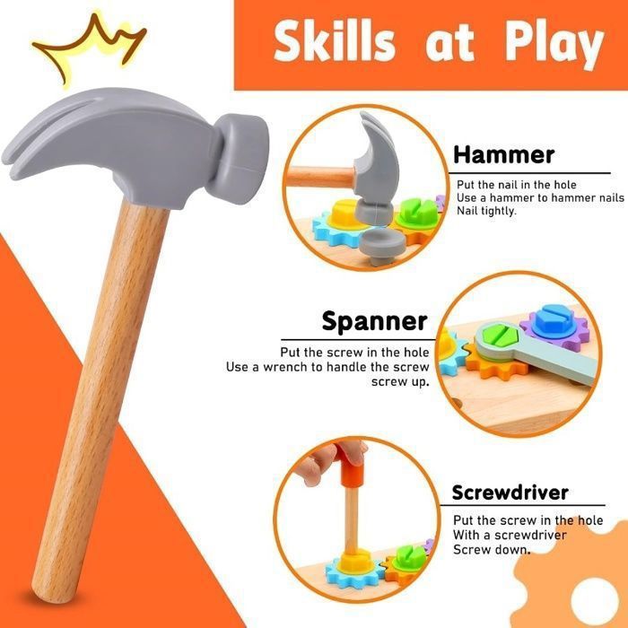 STOBOK Malette Outils 24Pcs Enfants Outil De Réparation Jouet Ensem Jeu De Simulation Construction Reparation Boite A Outi Am