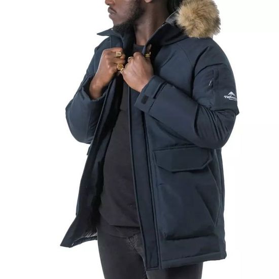 Parka Doudoune Helvetica Homme Taille S - Bleu Marine Et Noir - Neuf Avec Étiquettes