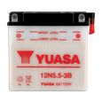 YUASA - Batterie Moto 12V Avec Entretien Sans Pack Acide 12N5.5-3B / 12N5 5-3B / 12N553B-0