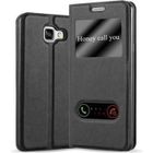 Cadorabo Coque Samsung Galaxy A3 2016 (6) NOIR COMÈTE VIEW Housse Etui Case Cover Protection Magnétique supporte Stand et Vitres