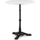 Table bistro - BLUMFELDT - Patras - Plateau en marbre Ø 60cm - Base en fonte - 2 places