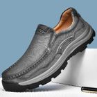 REMYCOO Mocassins en cuir pour hommes faits à la main - AY™ - Gris - Homme
